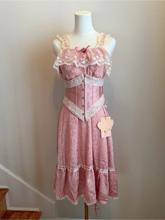 Lacemade Dresses & Skirts - Lacemade Pink Dress and Corset